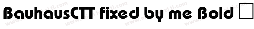 BauhausCTT fixed by me Bold 语言英字体转换